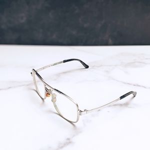 Vintage  square aviator silver framed glasses